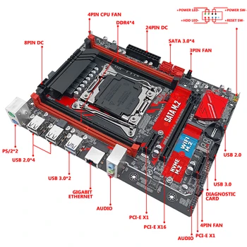 Mașinist X99 Placa de baza Combo Kit Set Cu Xeon E5 2660 V4 Sprijin Procesor LGA 2011-3 CPU Memorie DDR4 Patru-canal x99 RS9