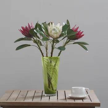 11cm Flori Artificiale Protea cynaroides cu Filiala Cap Mare Nunta Decor Acasă Vaza de Mireasa Holding