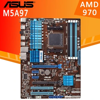 Socket AM3+ Asus M5A97 Placa de baza DDR3 32GB PCI-E 2.0 CrossFireX USB2.0 AMD FX Phenom II, Athlon PC AMD 970 Placa-Mama AM3+ Folosit