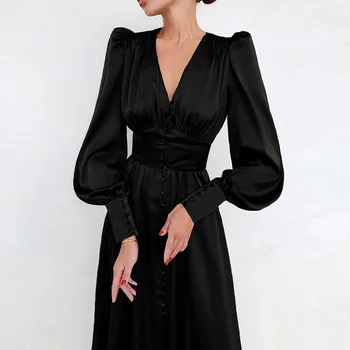 De înaltă Calitate Femeie Dress Black Rochii de Seara pentru Femei Elegante Lungi Rochie de Primavara-Toamna Noua 2022 Vestido De Mulher Pph3622