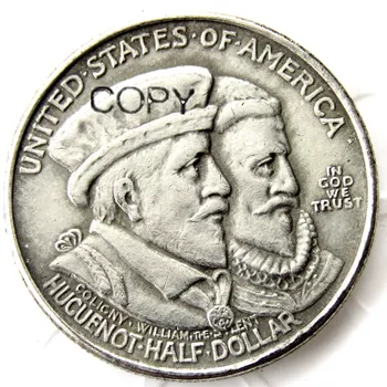 Statele UNITE ale americii 1924-Hughenot-Valonă Tricentenar Jumătate de Dolari Copia Monede Placate cu Argint