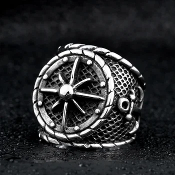 Din oțel inoxidabil, inel de ancorare punk motociclist moda barbati 316l bijuterii unice