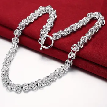 Fierbinte Argint 925 clasic Cerc Bratari de lanț colier set de Bijuterii pentru barbati femei de Moda de nuntă Cadouri de Craciun