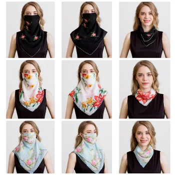 2020 nou Eșarfă Șifon eșarfă pentru Femei Brand Vara Împachetări Florale de moda Eșarfe Gât