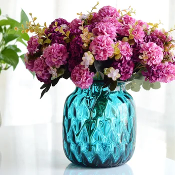 10 cap artificiale mingea crizantema de flori de mătase de simulare fals planta flori de nunta de decorare acasă
