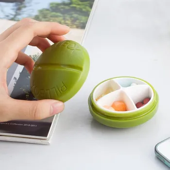 Organizator Cutie Medicale Cutie Tableta Recipient Medicamente Dispenser Din Plastic Drăguț Instrumente Comprimat Rotund Cutie Prelata