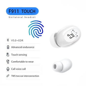 VAORLO F911 Invizibil Ture Wireless Căști de Anulare a Zgomotului de Control Tactil Bluetooth Căști Mini Stereo Cu Microfon Handsfree TWS