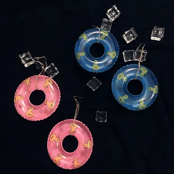 Noi Creative Amuzant Drăguț Rășină Mare Drop Cercel Moda Simulare Legăna Cercei Petrecere de Bijuterii pentru Femei Fată de Prietenie Cadouri