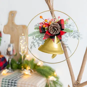 10buc DIY Aluminiu Fier Gingle Bell Pandantive Xmas Copac Ornament Clopotei de Aur Accesorii Decor de Crăciun