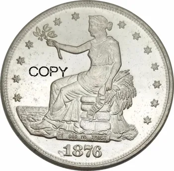 Statele Unite Ale Americii 1876 1 Dolar Schimb Dolar Alama Placat Cu Argint Copia Fisei