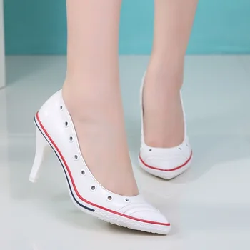 2019 Pantofi Femei Toamna Europene și Americane de Moda de sex Feminin Pantofi Singur Rrivet Mare 8cm Cu Amendă de Superficial Gura Pantofi Pompa