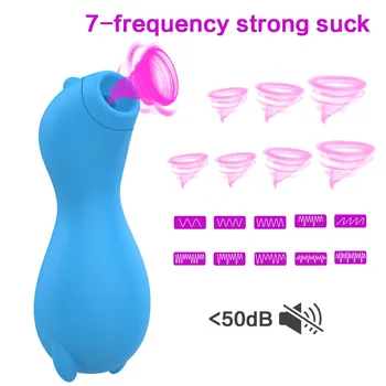7 Viteze Suge Sfarcul Vibrator din Silicon Sex Oral Clitoris Fraier Stimulator Vibratoare Jucarii Sexuale pentru Femeile de sex Feminin Masturbator