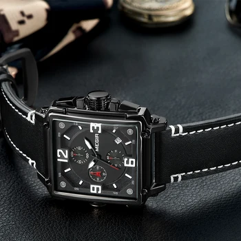 MEGIR Sport Mens Ceasuri de Lux, Marca Cronograf Moda Militare Impermeabil Pătrat Cuarț Ceas pentru Bărbați Relogio Masculino