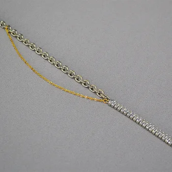 CZ piatra despicare cravată colier pentru femei colier de aur emo punk bijuterii chestii misto accesorii pentru femei populare