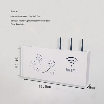 Raft de perete Agățat Wireless Router WIFI Cutie de Depozitare Sârmă Bord TVBox de Stocare prelungitor Coajă de Protecție Cablu de Organizare Bin