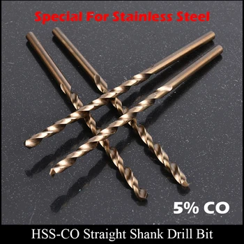 2 mm 2.1 mm, 2.2 mm, 2.3 mm 2.4 mm 70 mm 80 mm din Oțel Inoxidabil de Înaltă Viteză din Oțel HSS CO HSS-CO pe Deplin Teren Drept Shank Twist Drill Bit