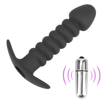 Masaj Masturbari Adult Jucarii Sexuale Din Silicon Fir Anal Plug Vibrator Pentru Stimularea Clitorisului Butt Plug Vibrator