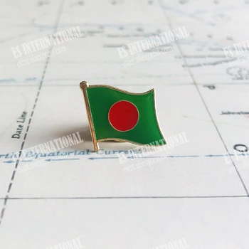 Bangladesh Drapelul Național Epoxidice Cristal Metal Emailat Insigna Vopsea Brosa Suvenir Ace De Rever
