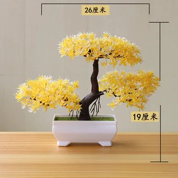 Plante Artificiale Mini Mici Simulat Copac Oală Home Decor Bonsai Copac Plantă În Ghiveci De Flori False Ghivece Birou Acasă Decoratiuni De Gradina