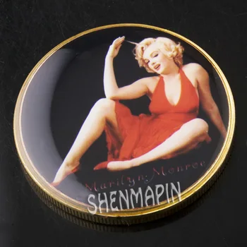 Marilyn Monroe Monedă Comemorativă Sexy Marilyn Monroe Zâmbet Monede de Colecție American Norma Jeane Baker Art Monede de Aur Cadou