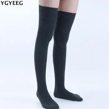 YGYEEG 2020 Iarna Moale de Bumbac Ciorapi Peste Genunchi Șosete Mari 7 Culori Solide Sexy Gros Și Cald poftă de mâncare Ciorapi Pentru Femei Medias