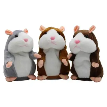Amuzant Electronice De Mers Pe Jos Vorbind Păpușă Jucărie De Sunet Record Talking Hamster Mouse-Ul Umplute De Animale De Pluș Jucarii Educative