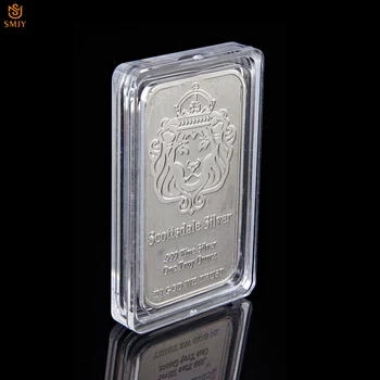 Rare 999 Argint Fin O Uncie Troy statele UNITE ale americii Scottsdale din Metal Placat cu Argint de Suveniruri Lingouri Monedă cu Protecție Capsule