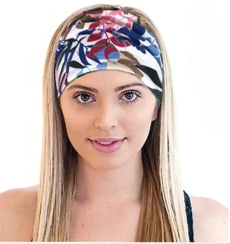 Boem Largă de Bumbac Stretch Benzi Femei Headwrap Turban articole pentru acoperirea capului Bandaj Bentițe bandanna Benzi Late Accesorii de Par