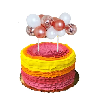 1Set 10buc Cake Topper Instrumente Fericit Balon Ziua de naștere Tort Fân Nor de Formă pentru Nunta, Petrecere de Aniversare Decorare Tort Balon