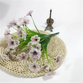 1 Pachet Exterior Flori Artificiale Nu se Estompeze Fals Violet Flori pentru Acasă în aer liber, Grădină, Terasă Fereastră Decor de Nunta
