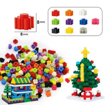 200Pcs Colorate Micro Diamant Blocurile 8*8mm Creative DIY Mici Cărămizi Model Cifre Jucării Educative Pentru Copii Cadouri