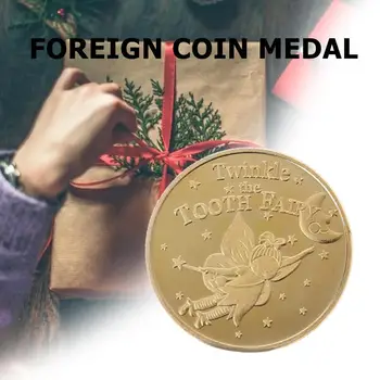 Zâna Măseluță Placat Cu Aur Monedă Comemorativă Copii Creative Dinte Schimba Cadou Fizice Metal Moneda Crypto Monedă Comemorativă Cadou