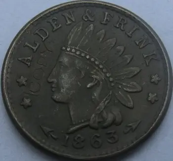 Războiul Civil 1863 copia monede #5