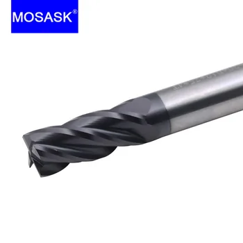 MOSASK 1BUC 4 Flaut HRC45 2mm 3mm 4mm Instrumente de Turnare Carbură de Tungsten din Oțel de scule de Frezat End Mills
