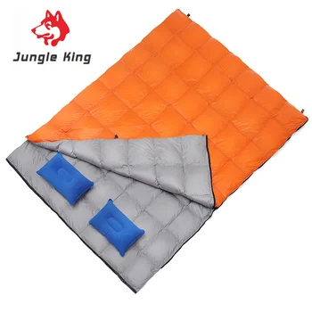 JungleKing CY2020A Ultraușoare în aer liber Camping Dubla Sac de Dormit Extins Plic Patru Sezoane, Saci de Dormit cu puf de Gâscă
