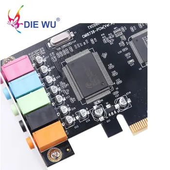 DIEWU placa de Sunet 5.1 CH, PCIE X1 Canal 5.1 CMI8738 Chipset Audio InterfacePCI Stereo Express Card Digital pentru Desktop placa de Sunet