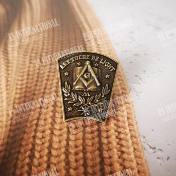 Masonice Ace de Rever Insigna Mason Mason BLM33 dimensiune 2.4*2.7 cm din aliaj de zinc Simbol Cadou Accesorii barbati accesorii business