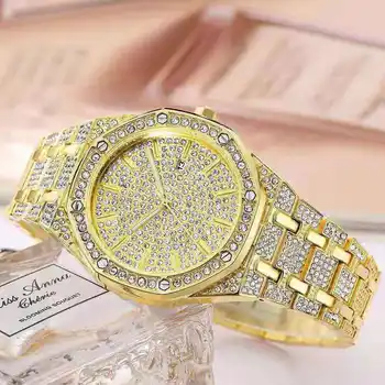 Cadran mare Lux de Top Bărbați Ceas Anti-diamant Strălucește cel Mai bun-de vânzare din Oțel Inoxidabil Cristal Mens Ceasuri 2021 Ceas de Lux Barbati