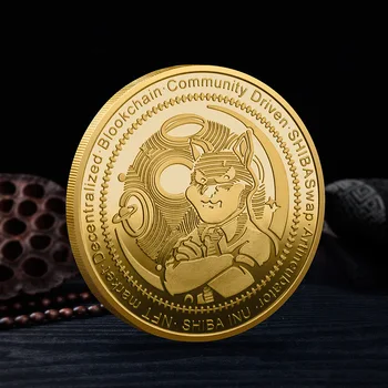 SHIBA Monede Fizice Cryptocurrency Monedă Placat cu Aur de Monede Comemorative de Colectie cadouri, Suveniruri si Cadouri Crypto Monede