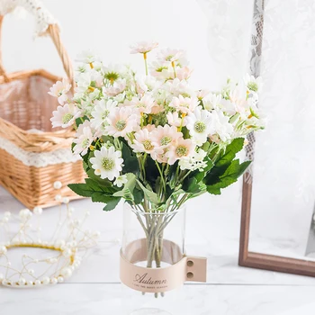 Flori artificiale de Mătase Daisy Buchet Vaze pentru Acasă Decorare Accesorii Decorative Nunta Clearance-ul de Craciun de Floarea-soarelui
