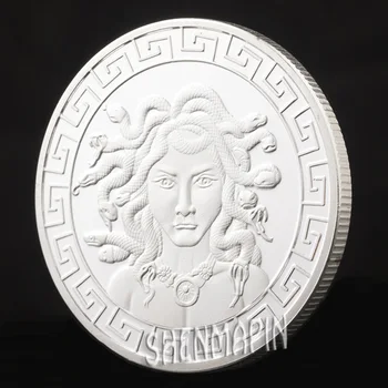 Nemesis Medusa Monedă Comemorativă Șarpe De Păr Succubus Medusa Monede De Colecție Mini Bufnita Monedă Grecia Antică De Aur Monede De Argint