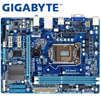 Folosit,GIGABYTE GA-H61M-DS2 Desktop Placa de baza H61, Socket LGA 1155 i3 i5 i7, DDR3 16G uATX UEFI BIOS