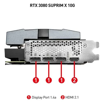 MSI In Carduri GeForce RTX 3080 SUPRIM X 10G LHR 10GB GDDR6X plăci Grafice 320-bit HDMI, HDCP-Compatibil PCI 4.0 GPU-ului de JOCURI de noroc