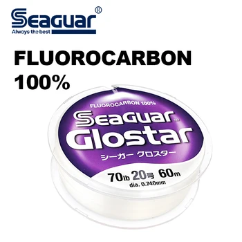 SEAGUAR GLOSTAR Fluorocarbon Linii de Pescuit 0.165-0.74 mm 4LB-70LBCarbon Fibre Monofilament Carp Apa de mare de Pescuit Aborda Sârmă